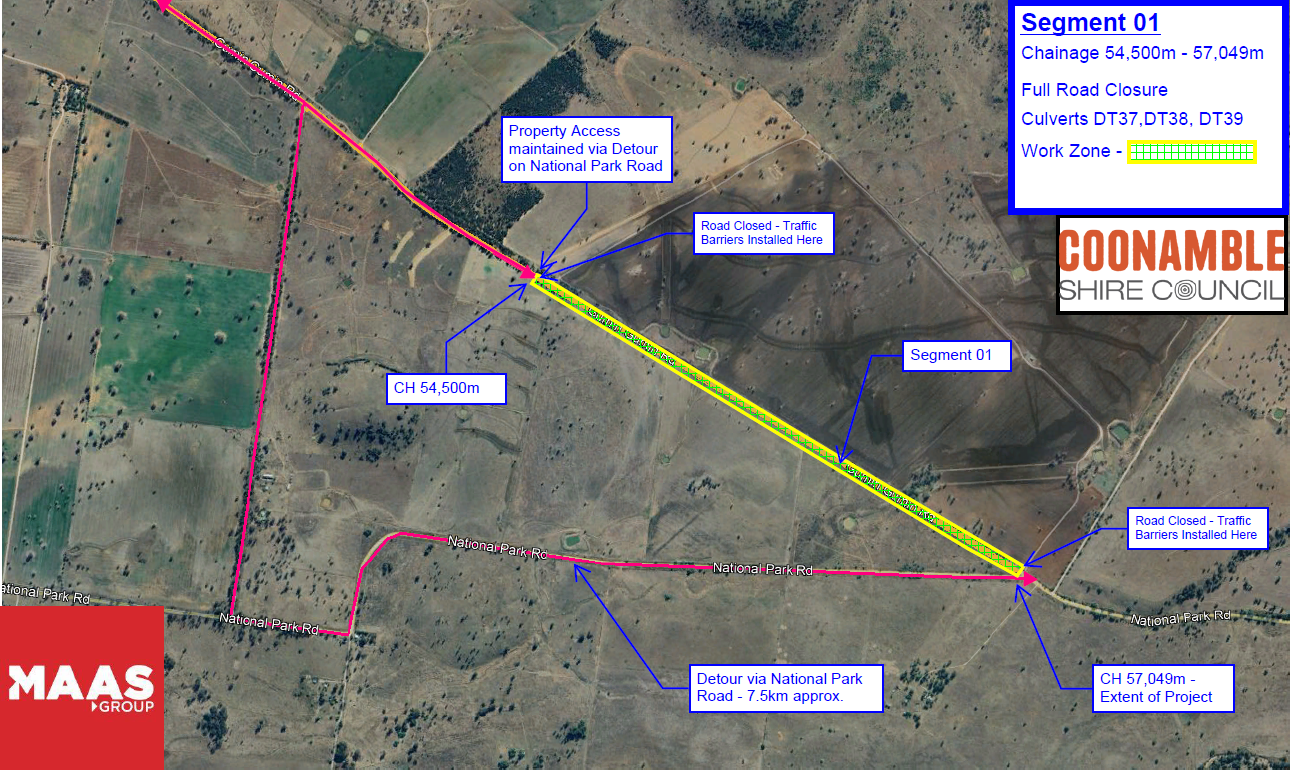 Tooraweenah Road Upgrade Road Closure and Detour-in Place