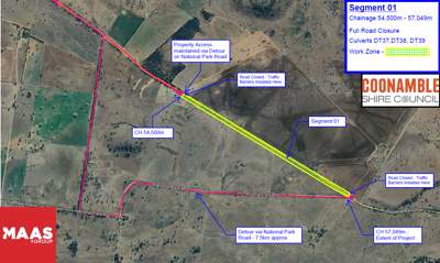 Tooraweenah Road Upgrade Road Closure and Detour-in Place